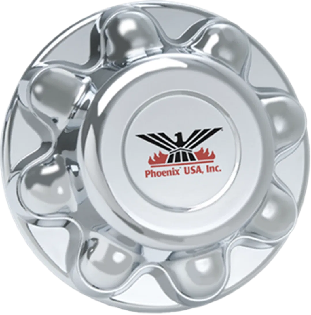 QT765CHN – PHOENIX USA Wheel Center Cap, Fits 8 Lug Wheels 6-1/2 Inch Diameter Closed Style Chrome Plated ABS Plastic...